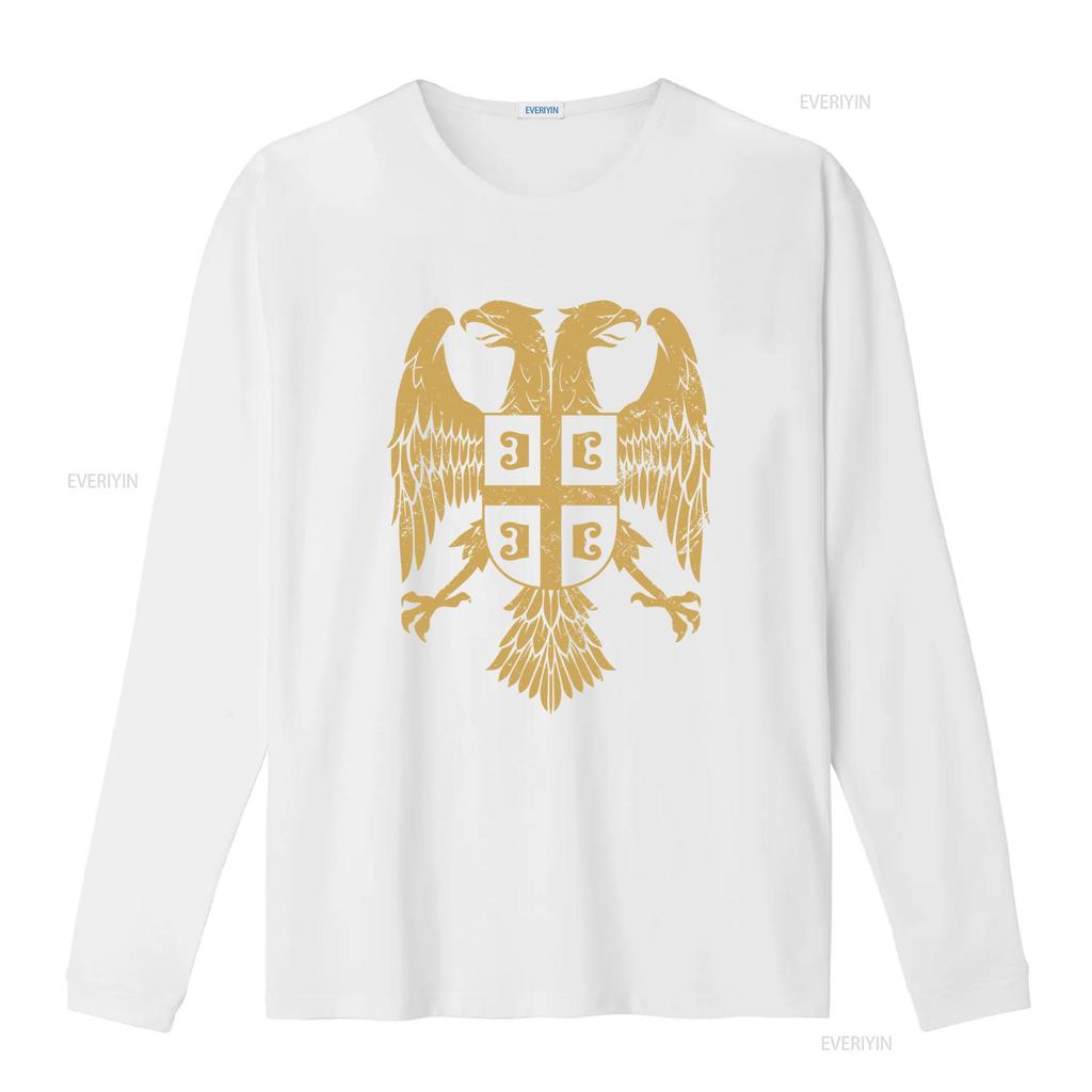 NEW LIMITED EDITION Serbian Double Headed Eagle Coat Of Arms T Shirt for Men vintage Washed graphic Comfortable Soft Breathable