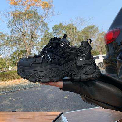 Modische Dad-Schuhe mit dicker Sohle für Damen 2025 neu, kleine Männergröße und Schlankheit, Mesh, atmungsaktive Freizeitsneaker