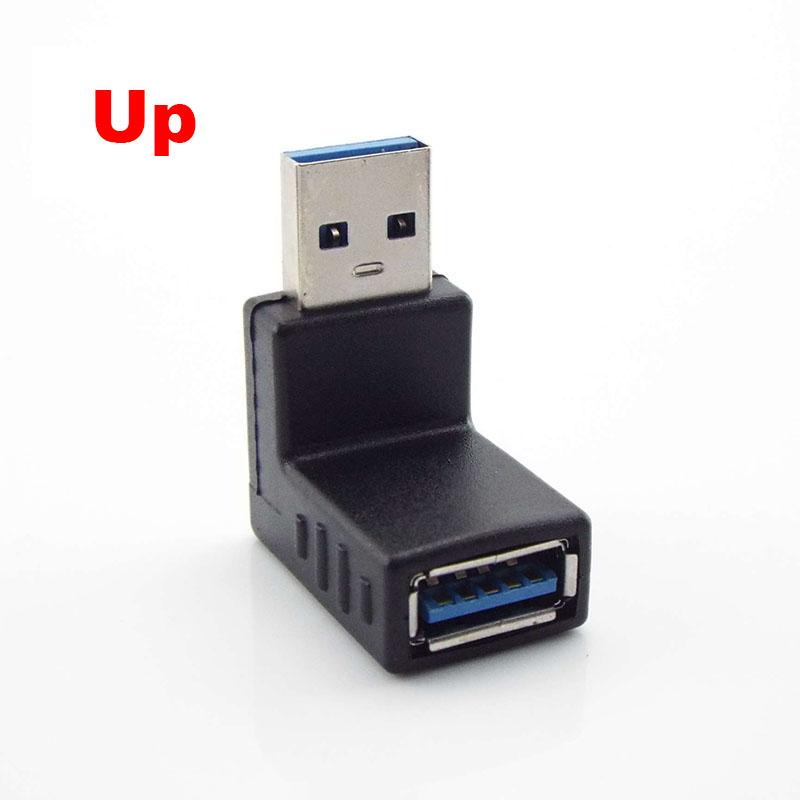 4types 1pcs USB 3.0 A Male to Female Adapter Connector converter plug cable Adapters90 Degree Angle Coupler For Laptop PC