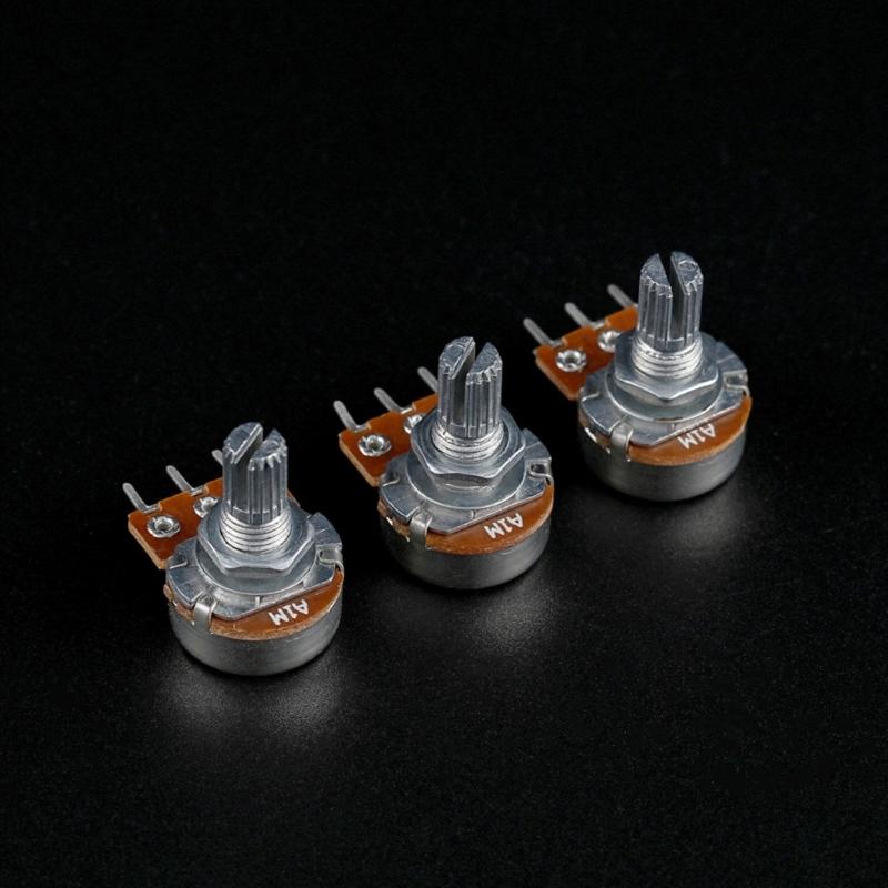 3 Stück A1M Volumen Tonregelung Gitarrenpotentiometer Elektrische Gitarren Regelpotentiometer Gitarrenverstärker Potentiometer Einfach zu bedienen