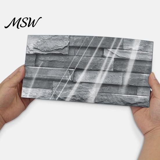 Realistic Rock Texture Wall Panels 6Pcs Vintage Faux Stone Self?Adhesive Tiles, Waterproof Oil?Proof Backsplash Adhesive Paper Sticker,
