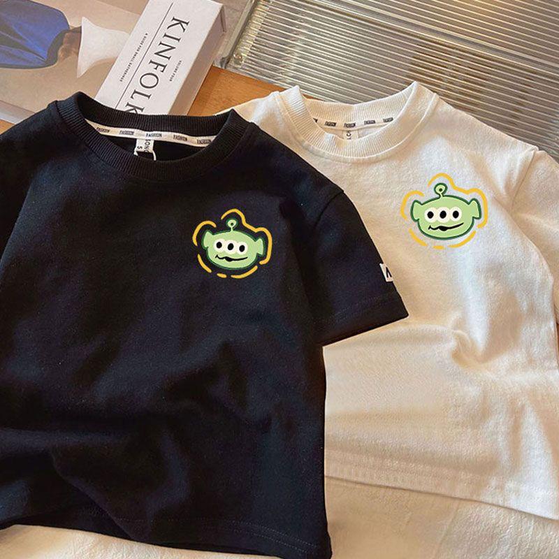 Children's Korean Style Summer Cotton T-Shirt - Boys & Girls Short Sleeve Casual Top