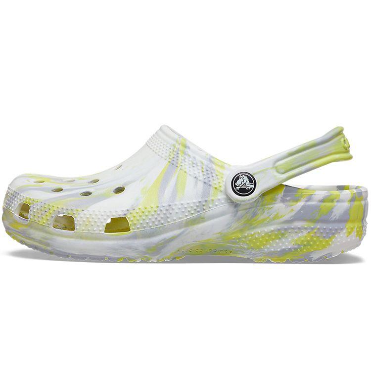 Crocs Classic Clog EVA Marble Pattern Unisex Footwear White Digital-Gray 206867-1FJ