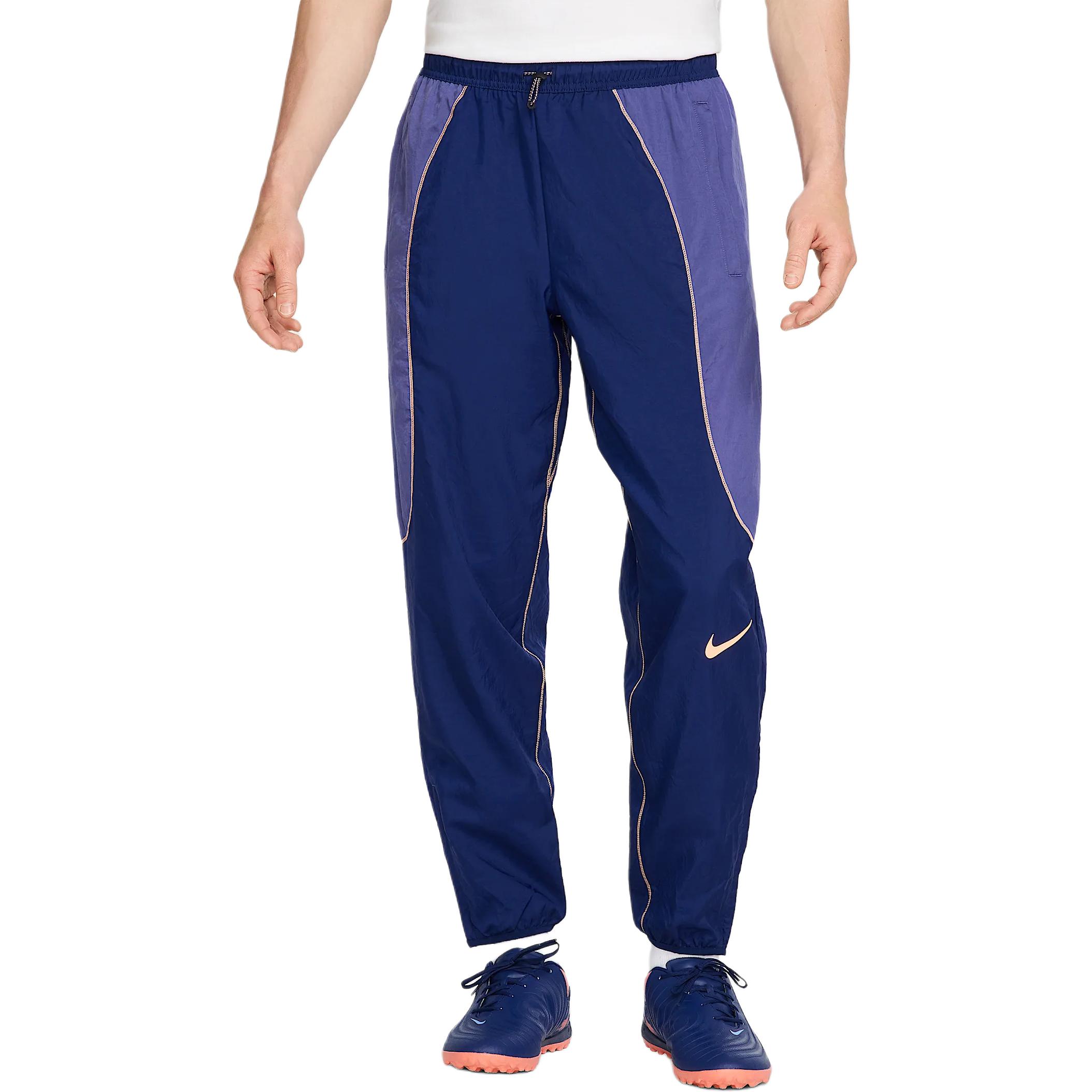 

Nike Спортивные штаны мужские вязаные свободного кроя с кулиской, цветной блок, синий HJ3805-492 L