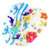 Safety Kids Anti Slip Bath Mat Soft Cartoon PVC Non Skid Shower Mat with Suction Cups for Toddler Bathtub