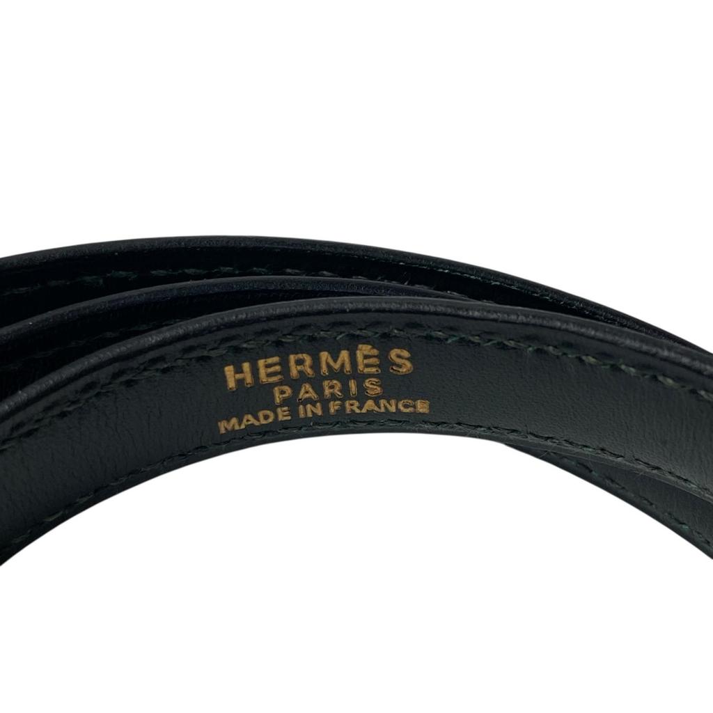 Used HERMESShoulder Bag black/Dark Green Box Scarf Women