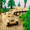 Non-Toxic Wwii Military North African Campaign Wheeled Armored Vehicle Tank Cannon Soldier Figures Building Blocks Weapon Truck Army Toy