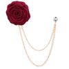 1 Pezzo Versione Coreana del Testimone dello Sposo Corsage da Matrimonio Tessuto Rosa Fatto a Mano Spilla Catena Frangiata Accessori per Abito da Uomo