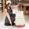 Zaino Scolastico per Bambine Borsa Scolastica con Trolley e Ruote Zaino a Ruote per Studenti Borsa per Libri per Bambini Zaini con Ruote
