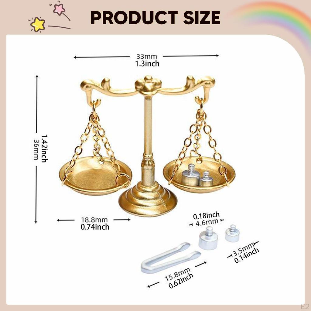 Miniature Dollhouse Decoration Accessories Ornaments Balance Scale Photo Props Micro Landscape Decor