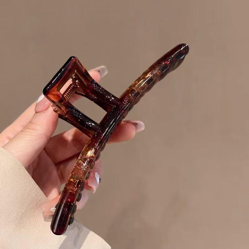 Simple and transparent large grab clip Korean acrylic disc hairpin children large size elegant temperament back head hair access