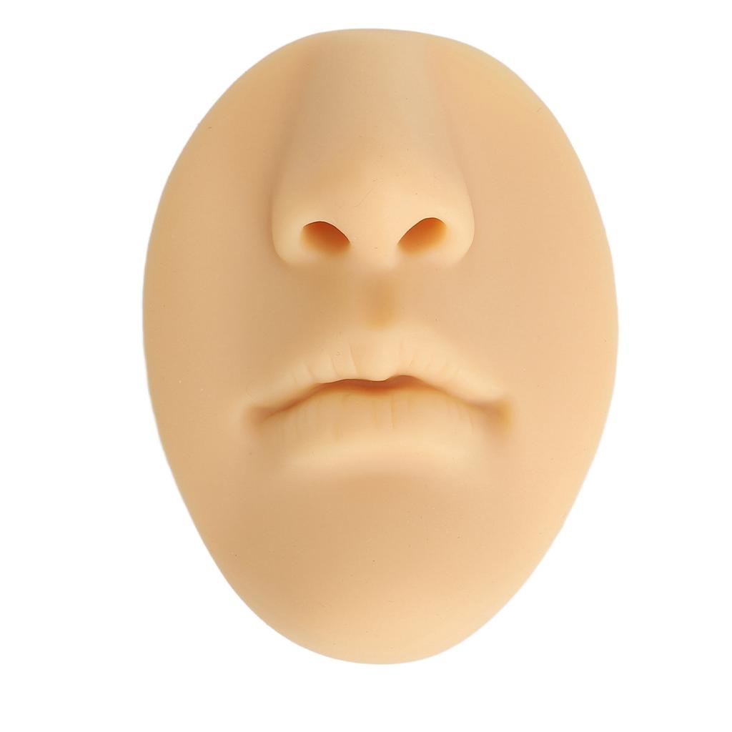 Silicone Mouth Nose Model 3D Realistic Reusable Display Nose Piercing Practice Model Skin Color