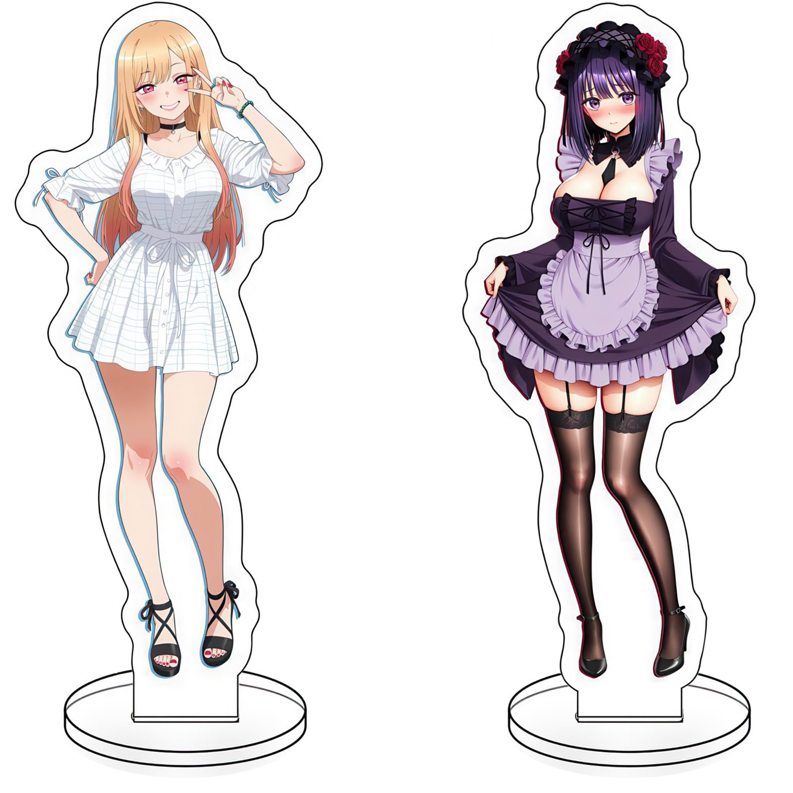 

from Kisekoi Acrylic Stand Set Kitagawa Casual Clothes Anime Height 10cm Marin-chan (2 pieces) [Marin Shizuku-tan Ver. & Ver.] Goods, [My Dress-Up