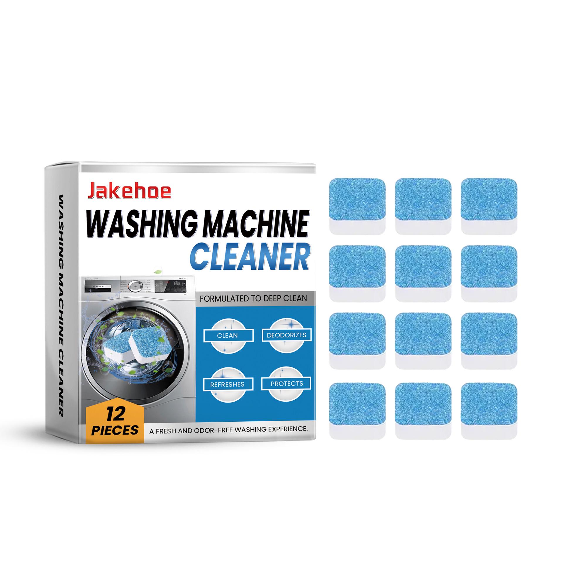 

JAKEHOE Washing Machine Descaling and Cleaning Tablets - Eliminates Odor & Dirt