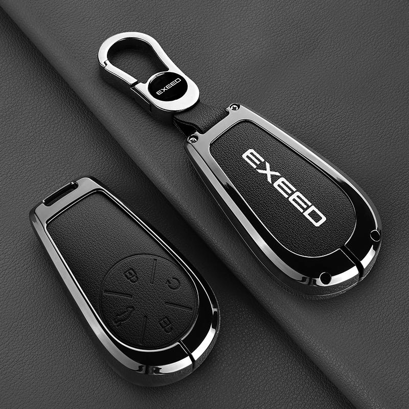 Chery Exeed Vx Lx Rx Txl Modified Fl Cdm Phev Key Fob Car Remote Control Housing Zinc Alloy Leather Car Key Case Accessories