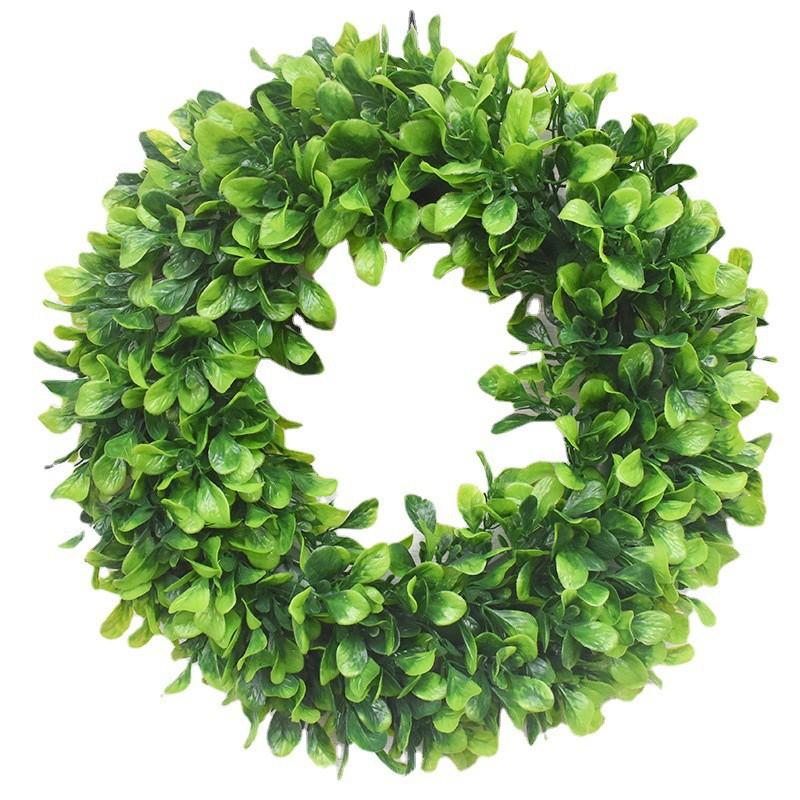 Large Artificial Jasmine Wreath 50cm Plastic Flower Door Decor Wedding Home Interior US Style