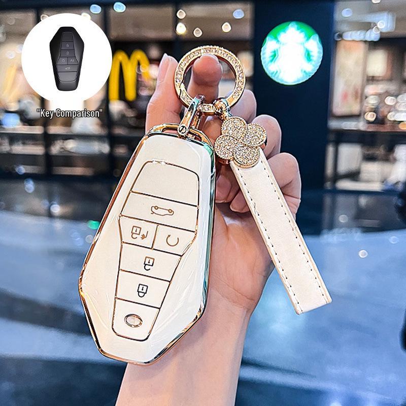 Luxury Key Case for GAC AION V Z03 - Fashionable Buckle Shell Car Accessory