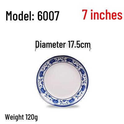 Melaminowy Okrągły Talerz Obiadowy Imitujący Porcelanę