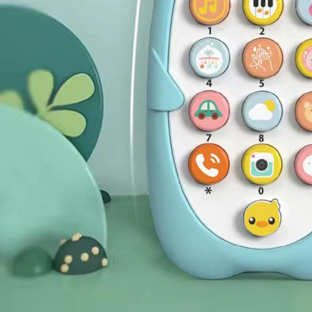 Baby Handy Spielzeug Frühe Bildung Simulation Musik Telefon Spielzeug für 1 bis 3 Jahre alte Kleinkinder Blau