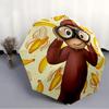 Curious George Fashionable Automatic Opening/Closing Folding Umbrella. Portable and Foldable, Ideal for Gift, Travel, and Daily Use.