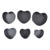 6pcs set Heart Shaped Non Stick Baking Pan Evenly Heated Sponges Cheese Cake Mold with Spring Buckle