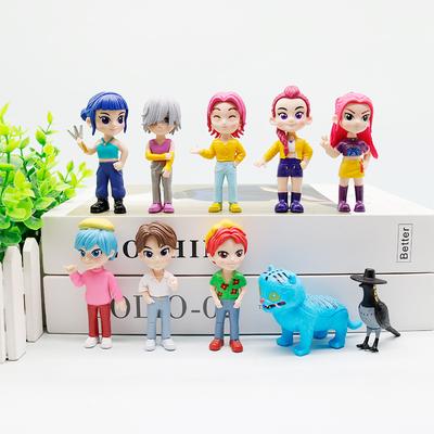 10ks/Sada K-pop Lovci démonů Anime Figurka Hračky PVC Model Derpys Tiger Rumi Mira Zoey Sussy Figurka Panenka Fanoušci Vánoční dárek