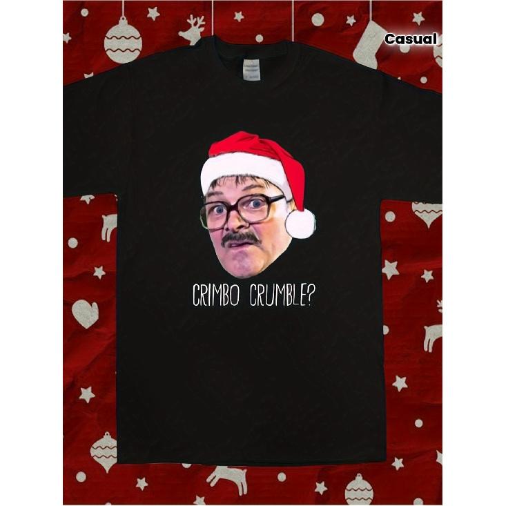 Men S & Funny Jim Davidson Friday Night Dinner TV Show T-Shirt - Crimbo Crumble Jim Tribute, Black with White Print Retro Comedy Tee for Christmas S чёрный
