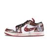 Jordan Air Jordan 1 Cinnabar Butterfly Dream Breathable Low Top Vintage Basketball Shoes Women's White Red Gold DC0774-160(Team836-)