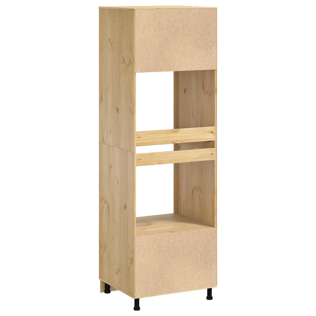 SKI Cabinet Honey Brown 66 X 58 X 207 Cm Solid Pine Wood