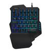 Gaming Keyboard with Rainbow LED Backlight, Ergonomic and Durable - Black