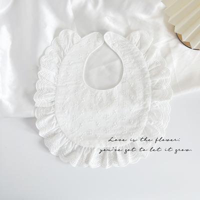 U-shaped Baby Cotton Bibs Feeding Floral Baby Drooling Bibs Waterproof Lace Saliva Towel Cloths Neck Wear Accessories
