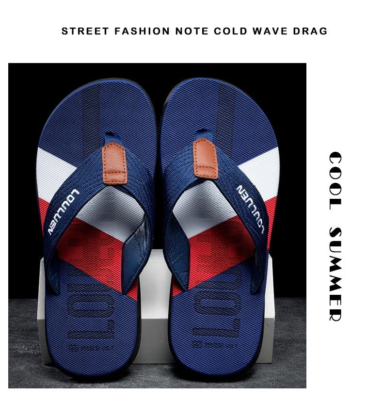 Korean Style Men's Non-Slip Beach Flip-Flops: Trendy, Cool, Outdoor Slippers