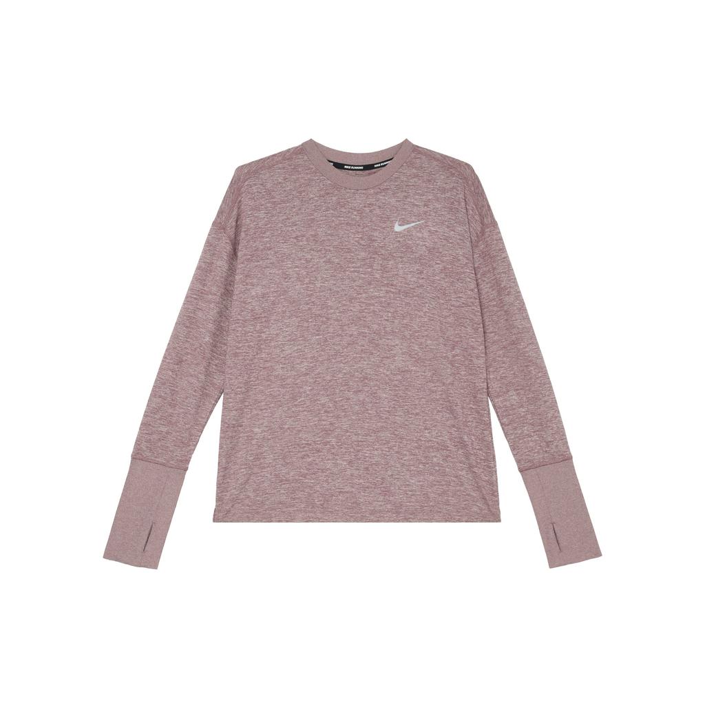 Nike Printed Solid Color Round Neck Pullover Long Sleeve Drop Shoulder T-Shirt Women T-Shirt Pink Brown 928742-298