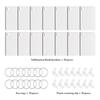 AEE4-30PCS Sublimation Keychain Blanks Double Side Heat Transfer Blanks MDF Blank Board Key Rings Blanks For DIY And Craft