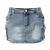 2025 Retro Elastic Slim Fit Women's Denim Workwear Skirt