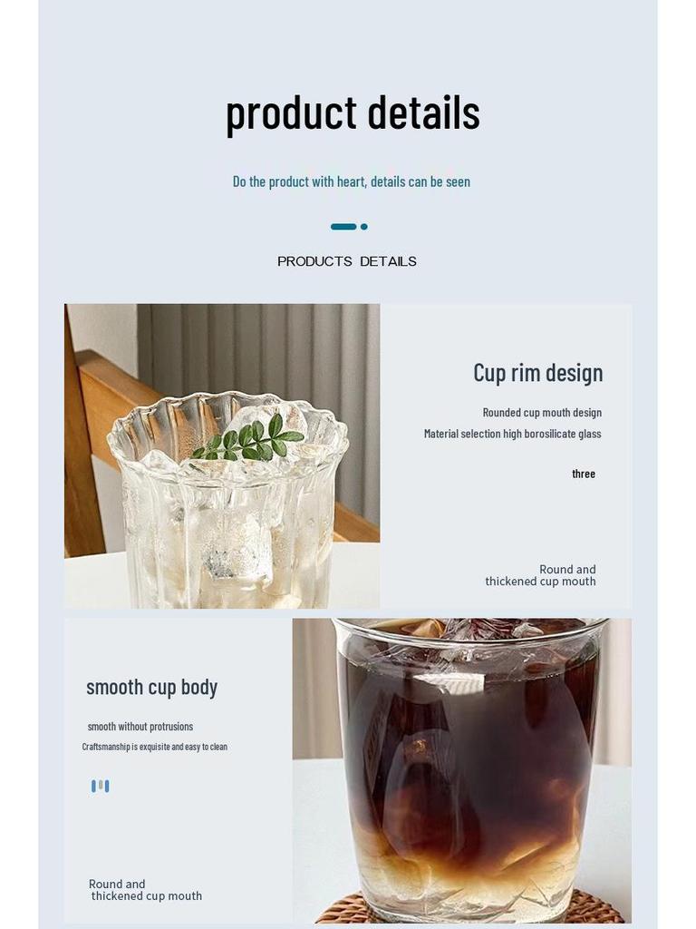 High-Temperature Resistant Borosilicate Glass Coffee Cup