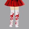 Halloween Bloody Stockings Thigh High Stocking Knee Highs Socks for Halloween Cosplay Party Printed Long Tube Socks