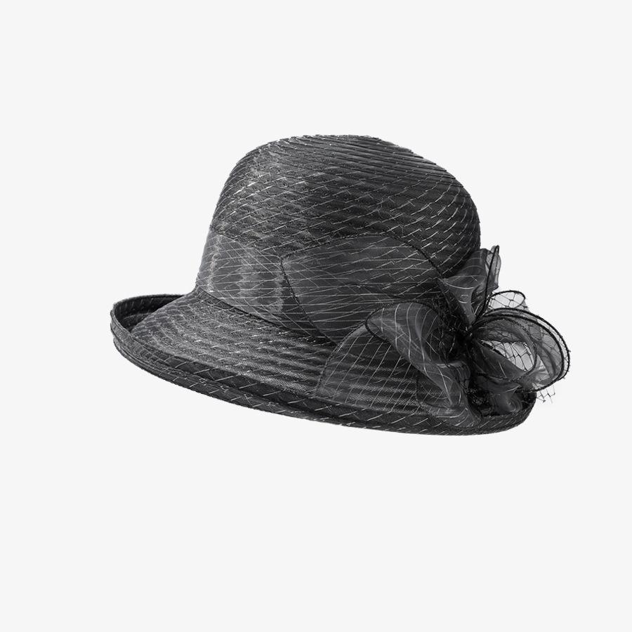 Summer Retro Style Basin Hat Women's Sunscreen Sunshade Hat Curled Topper Hat