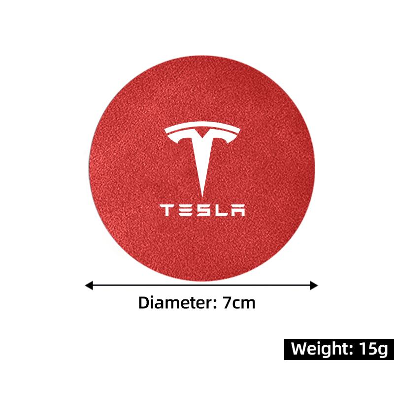 2PCS Car Coasters Water Cup Slots Non-Slip Mat Waterproof Cup Pad For Tesla Model 3 Y S X 2021 Roadster Cybertruck Juguetec