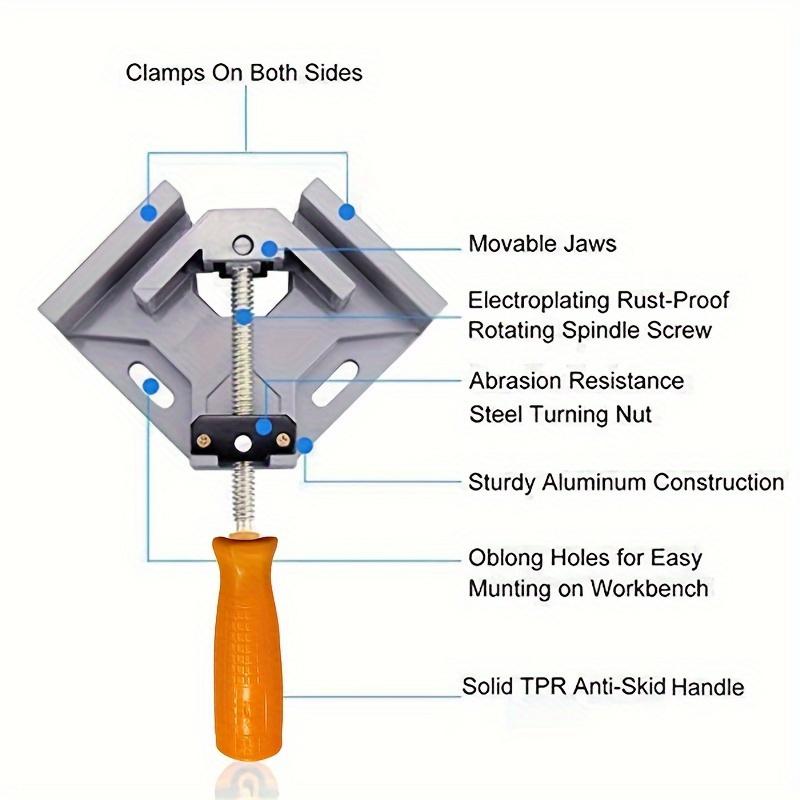 1pc 90 Degree Right Angle Clip Clamp Picture Frame Corner Clamp Right Angle Welding Woodworking Clamping Tool Aluminum Corner Clamp