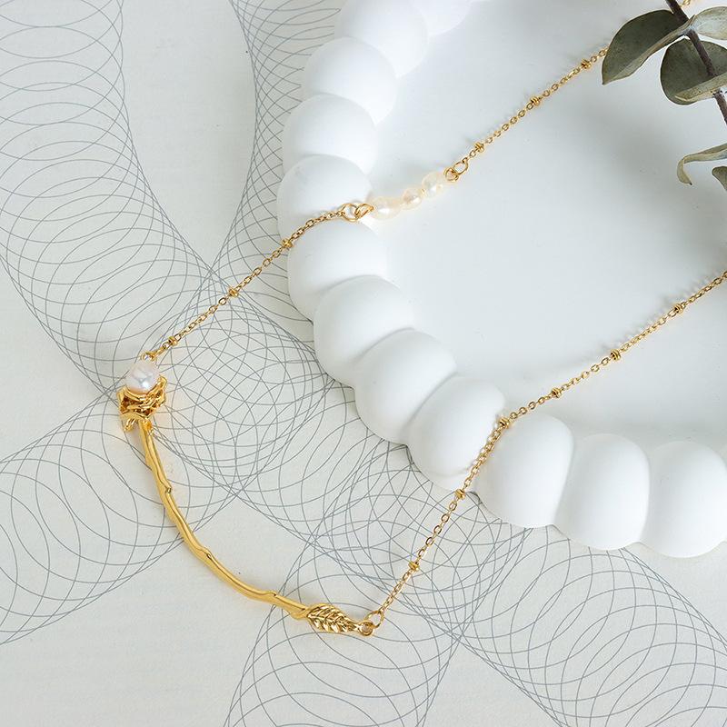 Nuova Collana Ciondolo Fiore Cinese Acciaio di Titanio Retrò Personalità Temperamento Imperatrice Vedova Catena Clavicola Gioielli Versatili Donna