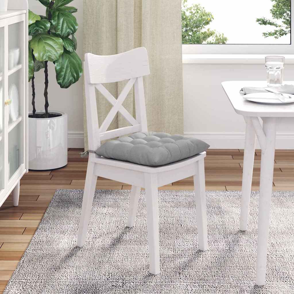 Seat Cushions 4 Pcs Cloud Grey 40 X 40 X 6 Cm Fabric