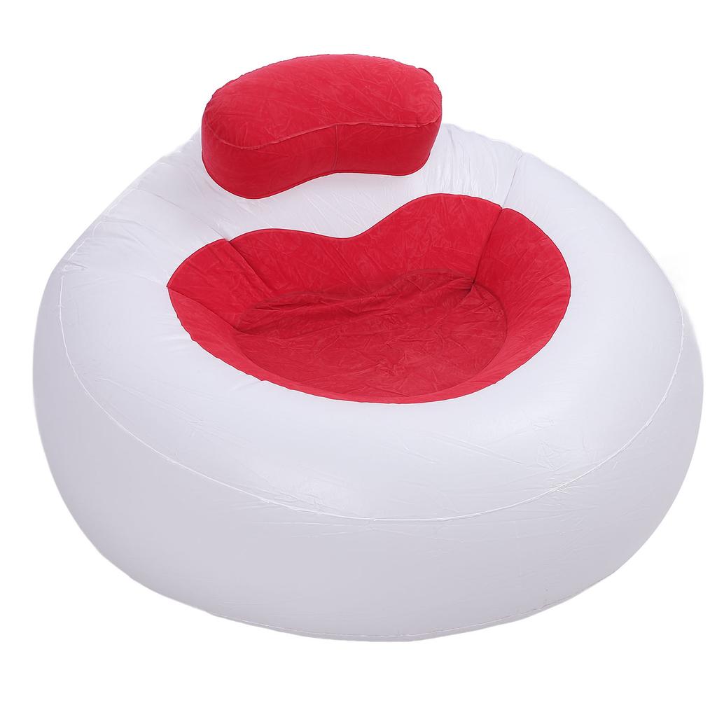 Inflatable Chair Comfortable Supportive Heart Shape Decorative Plush Chair for Bedroom Living Room