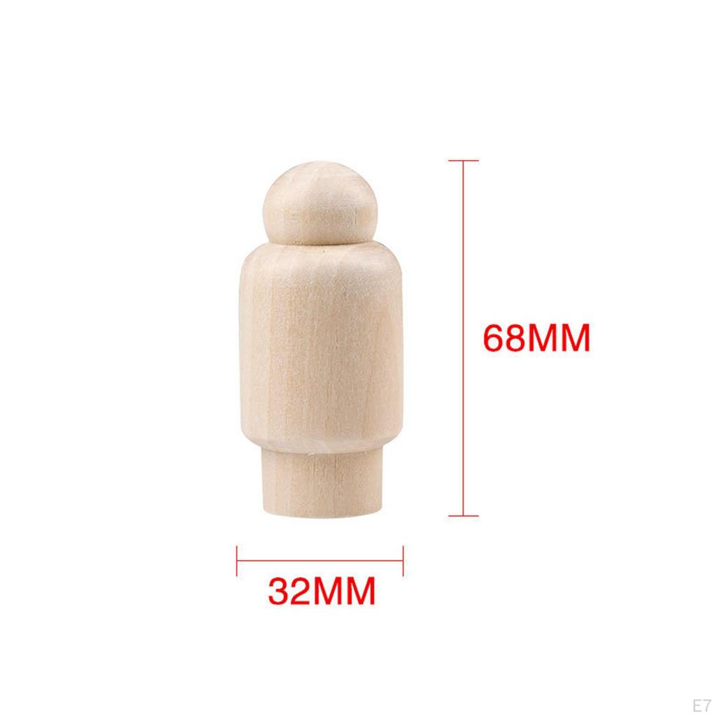 Natural Wood Peg Dolls - Create Your Own Unique Characters