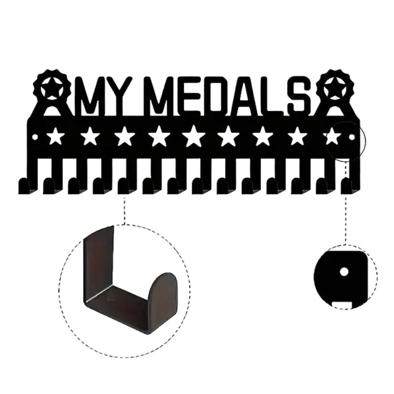 1Pcs Medal Display Hanger Sports Metal Wall Hanging Rack Key Hook Tie Rack Suitable For Sports Awards And Decorative Medals