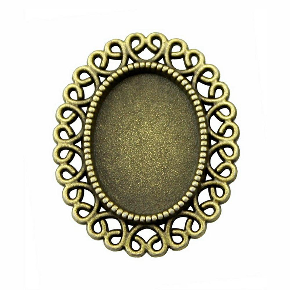 10pcs Fit 13x18mm Oval Glass Cabochon DIY Oval Cameo Cabochon Pendant Base Setting For DIY Jewelry Making