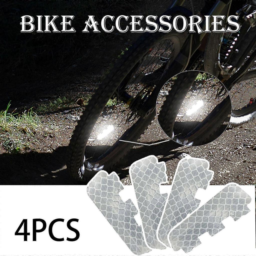 Bicycle Luminous Plate Night Reflector Mountain Bike Reflector 4pcs