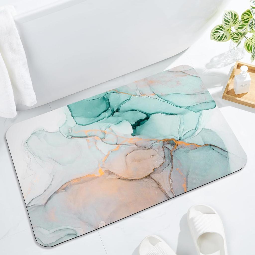 Marble Grain Diatom Mud Floor Mat Bathroom Water-absorbing Non-slip Foot Mat Dirt-resistant Wear-resistant Door Mat