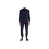 Emporio Armani FW24 Logo Print Stand Collar Casual Long Sleeve Cuffed Sports Suit Men suits Navy-Blue 112103-CS590-00135