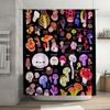 Spooky Mushroom Shower Curtain Halloween Forest Psychedelic Home Decor Gothic Nature Tapestry Dark Academia Wall Hanging Gift